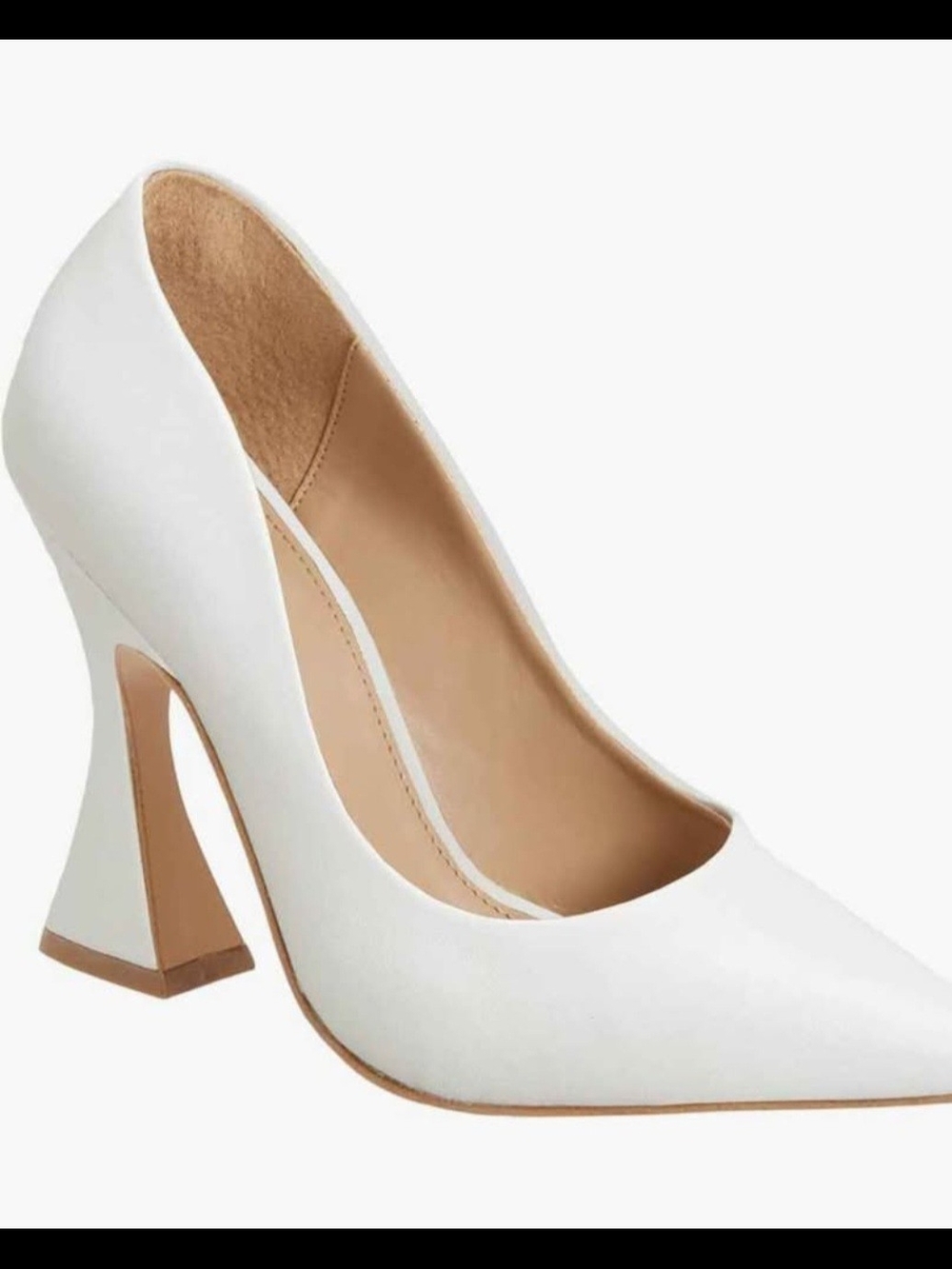 White Pointed-Toe High Heel Pumps for Women